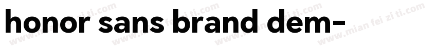 honor sans brand dem字体转换